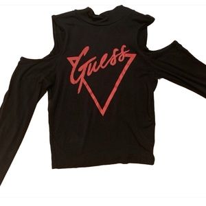 Guess cropped, open shoulders, open back shirt